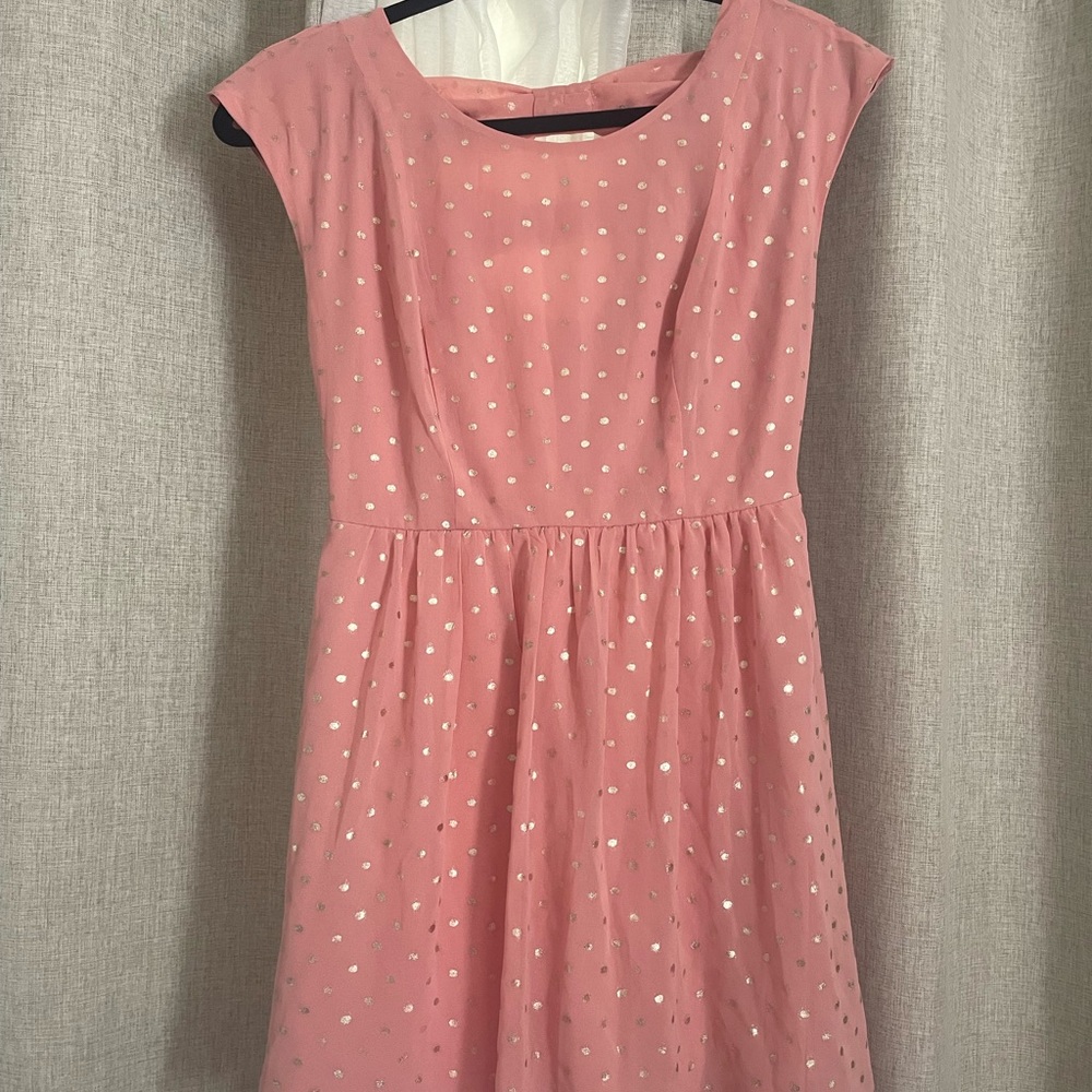 Coral colored mini dress